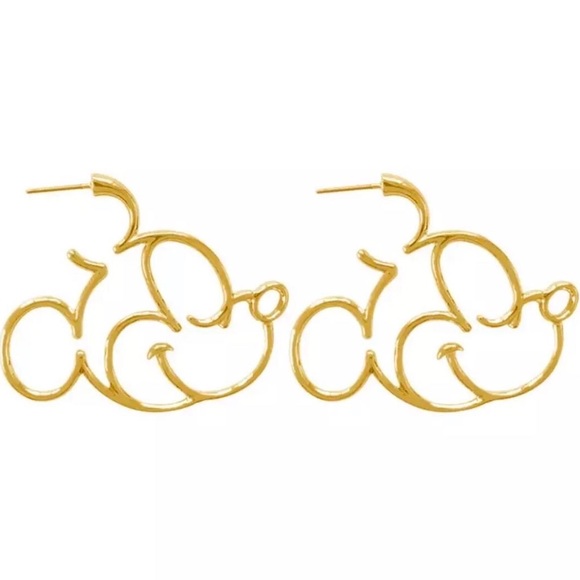 Disney Jewelry - 🌵4/$30 New Mickey Mouse Gold Hoop Earrings